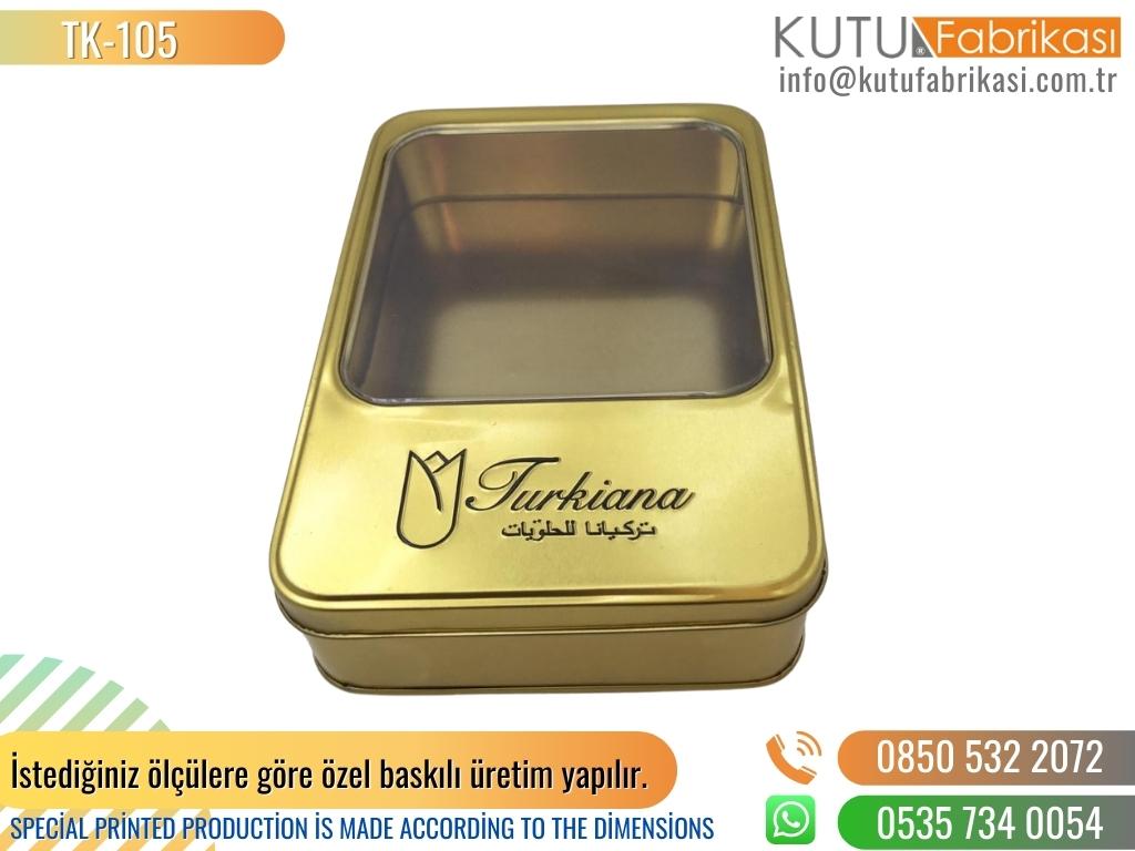 Metal Teneke Kutu 105 Özel Baskılı İmalat