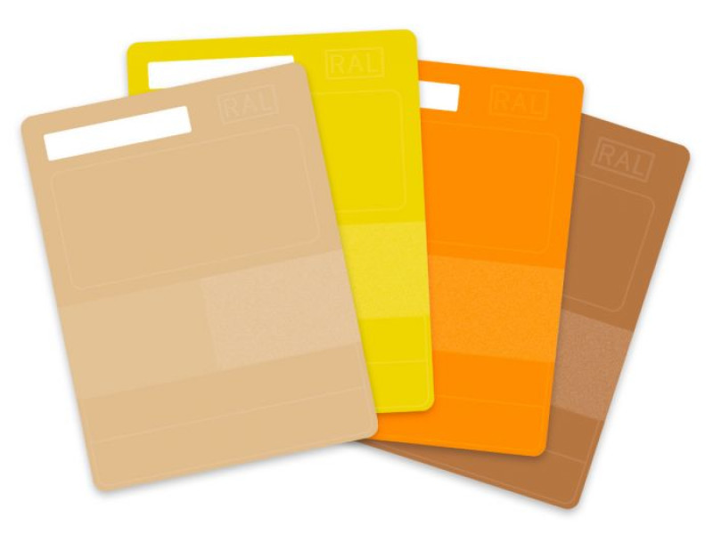 RAL P1 PLASTIC COLOUR SAMPLE COLOUR SERIES 1000