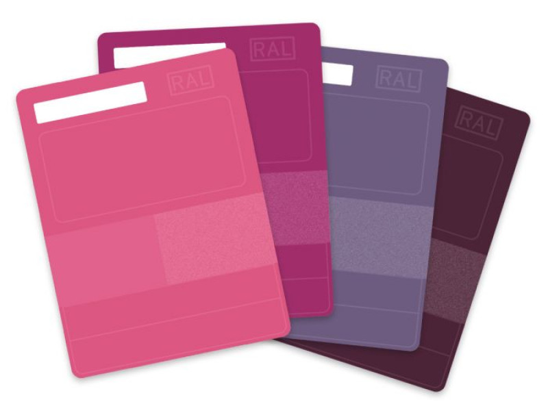 RAL P1 PLASTIC COLOUR SAMPLE COLOUR SERIES 4000